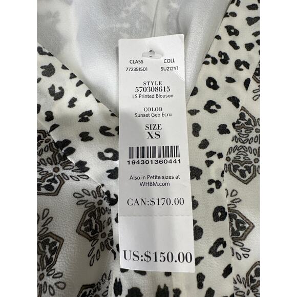 White House Black Market Womens Mixed Print Tiered Blouson Dress Size XS - Picture 6 of 9